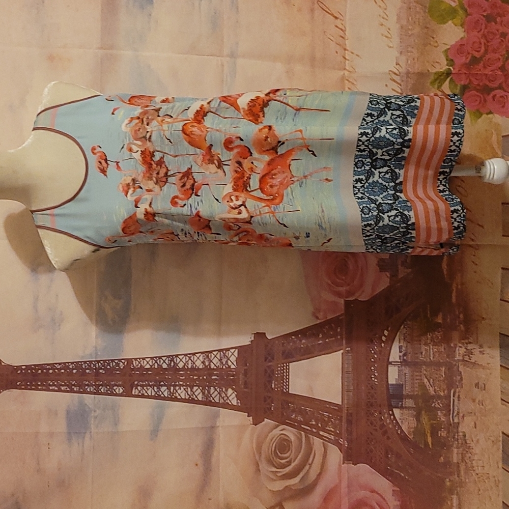 Anthropologie Dream Daily flamingo dress